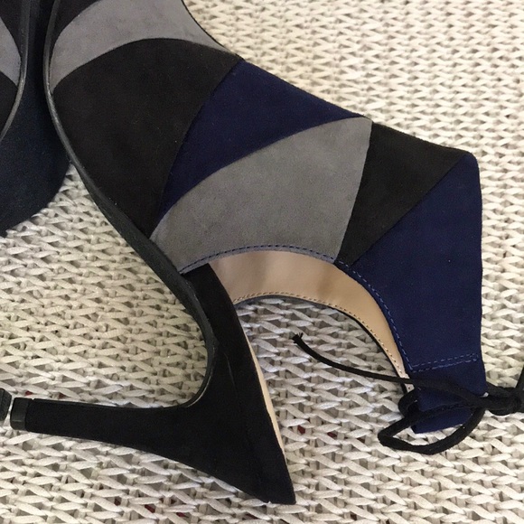 Nine West Color Block Peep Toe Booties - Picture 7 of 16